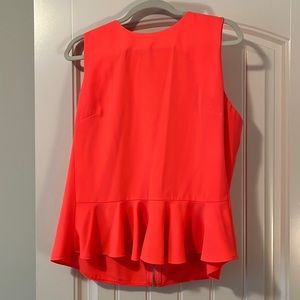 Burnt orange pleated front top with back zipper closure size X-Large